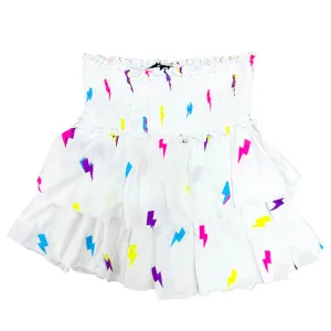 FBZ Neon Lightning White Layered Skirt