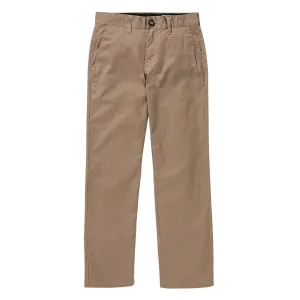 Volcom Youth Boys Frickin Regular Stretch Chino Trousers - Khaki